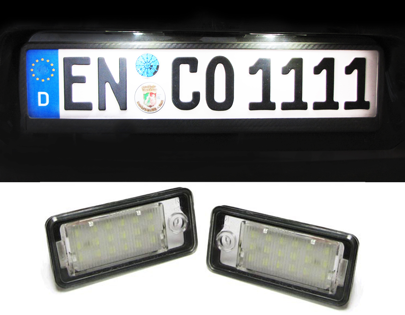 LED Kennzeichenbeleuchtung für Audi A3 8P A4 B7 A6 4F Q7 4L
