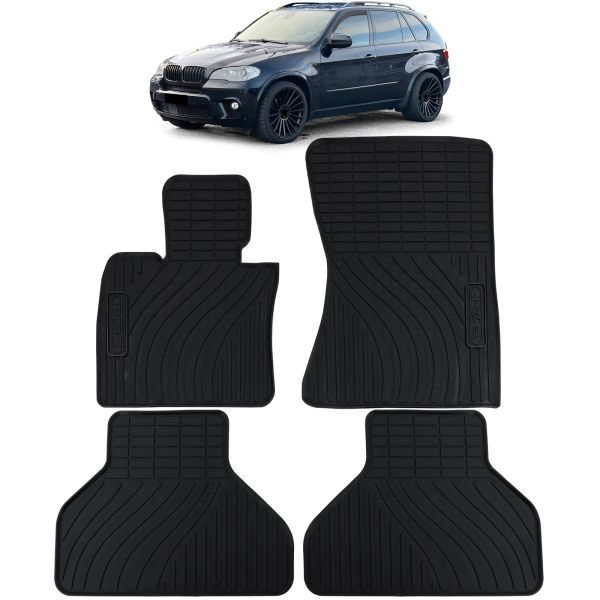 Auto Gummi Fußmatten Schwarz kaufen Set BMW E70 E71 X5 passend X6 Premium für