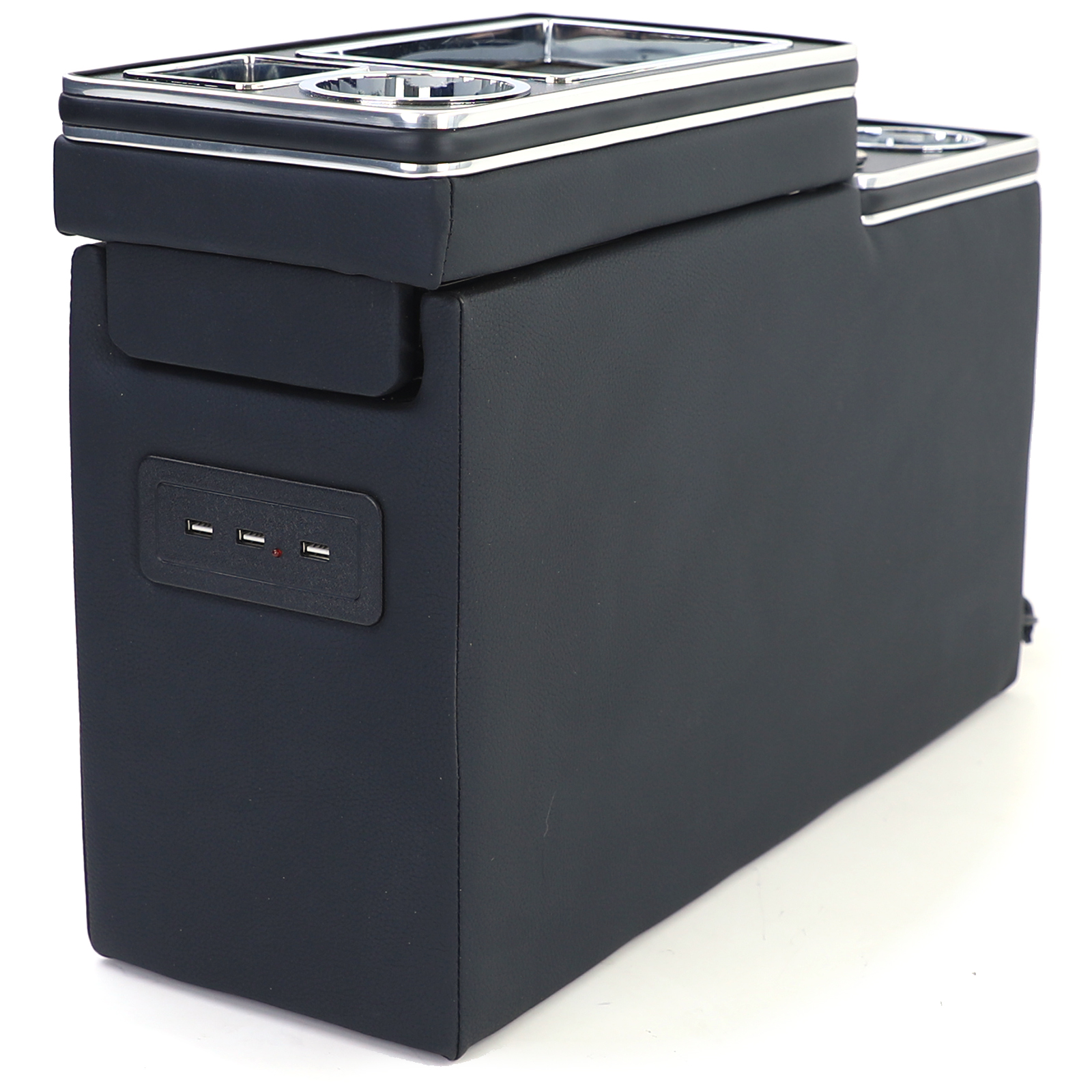 Universal storage Box black with Cup Holders fits on VW T5 T6 all models up  2003-2019