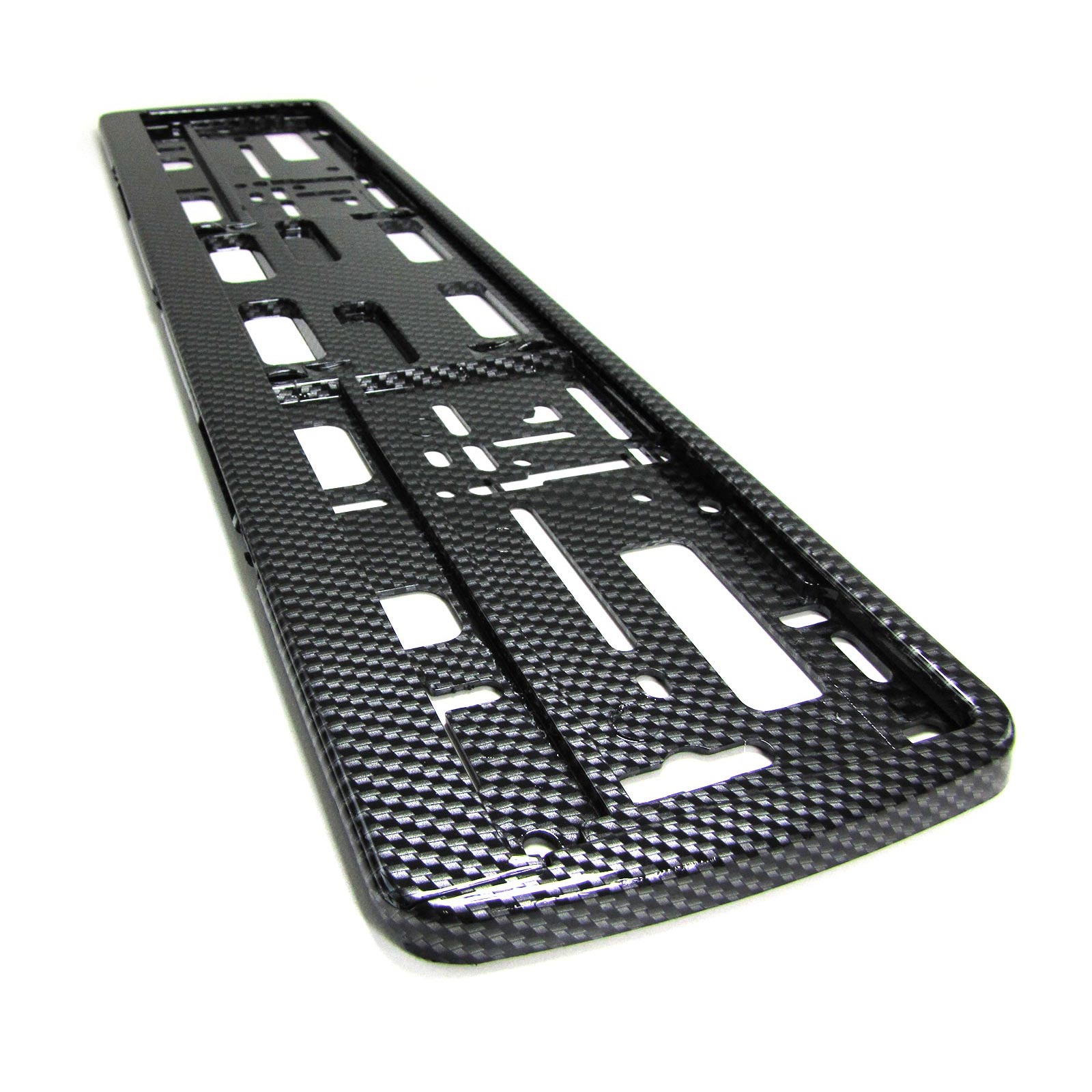Kennzeichenhalter Carbon Optik schwarz 2X Hochglanz Carbon Optik Look PKW  Kennzeichenhalter (schwarz) 520 x 110 mm Kfz Nummernschildhalter  (Kennzeichenrahmen) : : Auto & Motorrad
