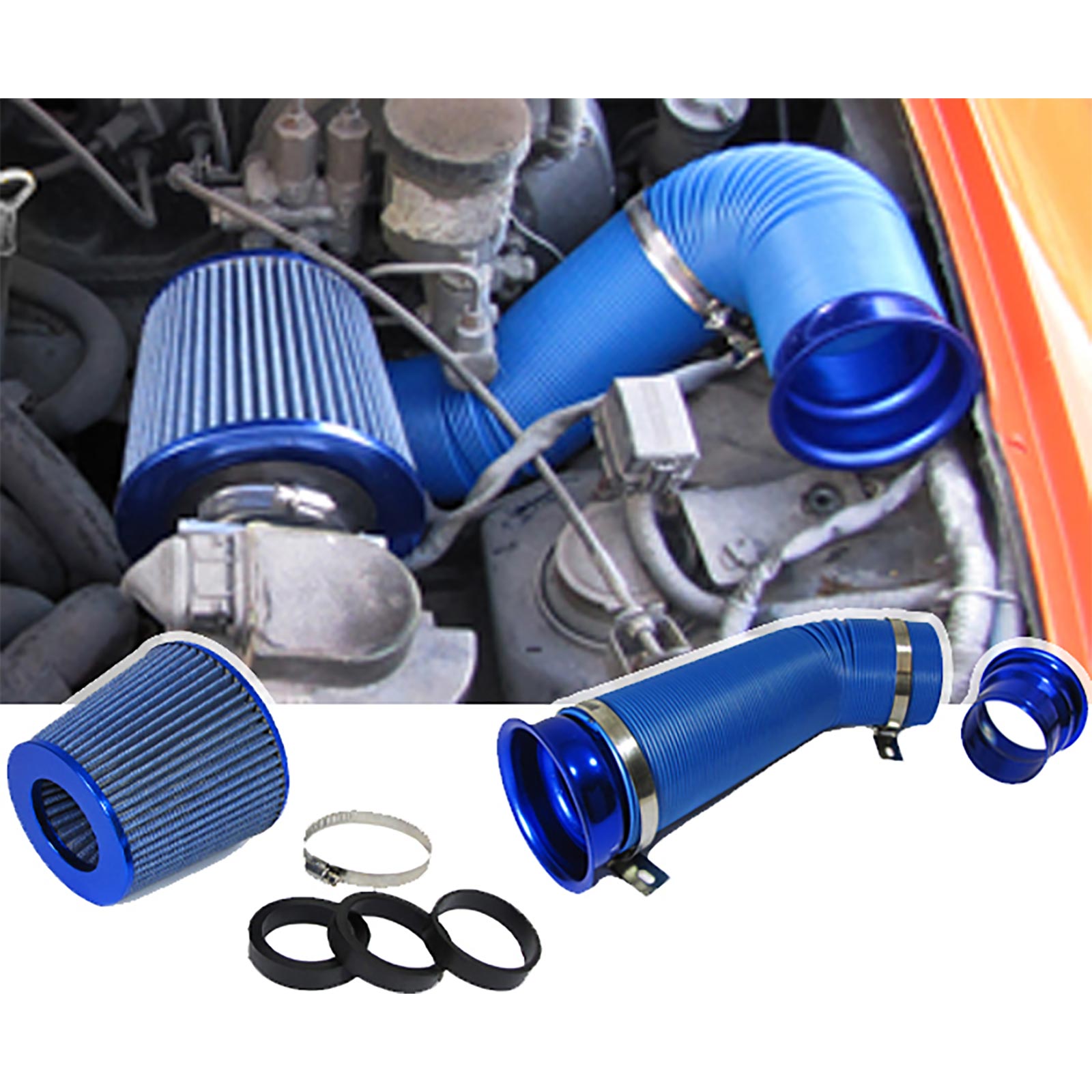 Cold Air Performance Kit mit Sport Luftfilter Set blau kaufen