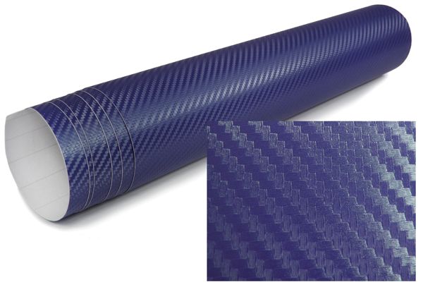 3D Carbon Folie selbstklebend 30cm *1.524 Meter blau