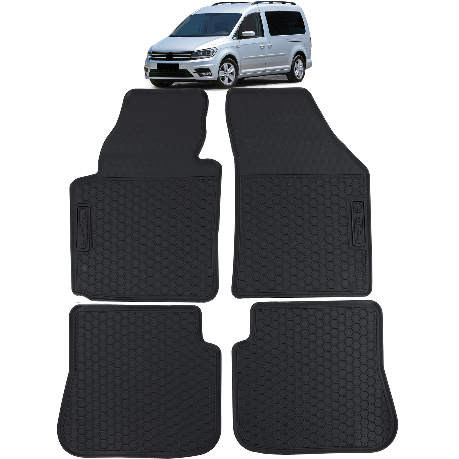 Auto Gummi Fußmatten Schwarz Caddy Set Premium IV 15-20 für VW kaufen