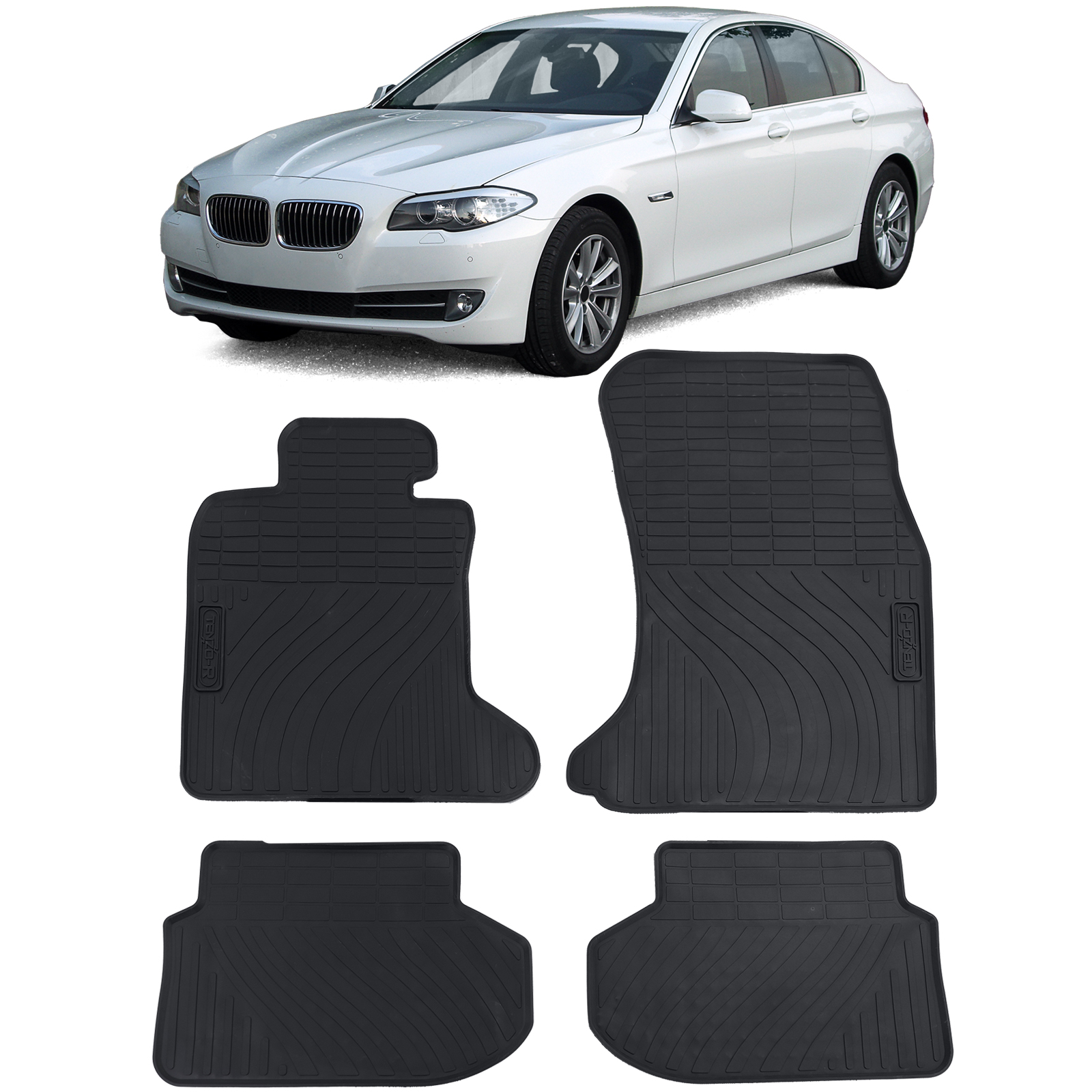 Auto Gummi Fußmatten Schwarz Premium Set passt für BMW F10 Limousine F11  Touring kaufen